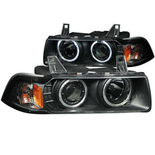 Load image into Gallery viewer, Anzo 1992-1998 BMW 3 Series E36 Projector Headlights w/ Halo Black (CCFL) G