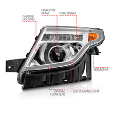 Load image into Gallery viewer, ANZO 11-15 Ford Explorer Projector Headlights w/ Light Bar Chrome Housing w/ Amber light 111576