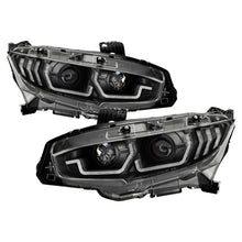 Load image into Gallery viewer, Spyder Honda Civic 16- 2DR/4DR/Hatchback Projector Headlights - Black PRO-YD-HC16SI-SEQGR-BK 5087867