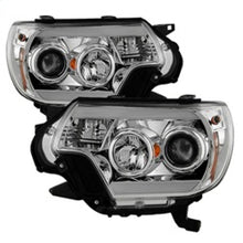Load image into Gallery viewer, Spyder Toyota Tacoma 12-16 Projector Headlights Light Bar DRL Chrome PRO-YD-TT12-LBDRL-C 5081704
