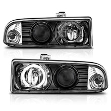Load image into Gallery viewer, Anzo 1998-2005 Chevrolet S-10 Projector Headlights w/ Halo Black