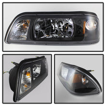 Load image into Gallery viewer, Spyder Ford Mustang 87-93 1PC LED (Replaceable LEDs)Crystal Headlights Black HD-YD-FM87-1PC-LED-BK 5012531