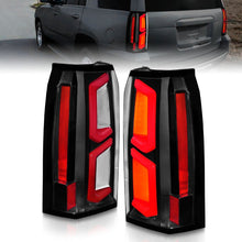 Load image into Gallery viewer, ANZO 2015-2020 Chevrolet Tahoe LED Tail Lights w/ Light Bar Black Housing Clear Lens 311374