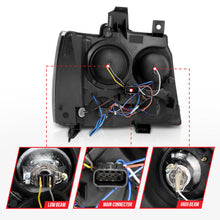 Load image into Gallery viewer, Anzo 2007-2013 Chevrolet Avalanche Projector Headlights w/ Halo Chrome