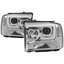 Load image into Gallery viewer, Spyder 05-07 Ford F250/350/450 SD Ver 2 Proj Headlights - Light Bar DRL - Black PRO-YD-FS05V2-LB-C 5084682