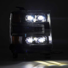 Load image into Gallery viewer, AlphaRex 16-18 Chevy 1500HD NOVA-Series LED Proj Headlights BK w/Actv Lgt/SeqSig &amp; DRL (Req 810023) 880237 *Discontinued