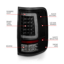 Load image into Gallery viewer, ANZO 2004-2006 Ford F-150 LED Tail Lights w/ Light Bar Black Housing Smoke Lens 311343