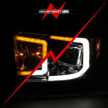 Load image into Gallery viewer, ANZO 14-17 Toyota Tundra Plank Style Projector Headlights Chrome w/ Amber 111415