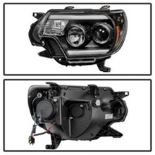 Load image into Gallery viewer, Spyder Toyota Tacoma 12-15 Projector Headlights Light Bar DRL Black PRO-YD-TT12-LBDRL-BK 5081711