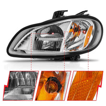 Load image into Gallery viewer, ANZO 2002-2014 Freightliner M2 LED Crystal Headlights Chrome Housing w/ Clear Lens (Pair) 131031