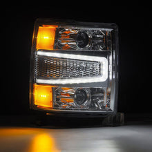 Load image into Gallery viewer, AlphaRex 04-15 Chevy 1500HD LUXX LED Proj Headlights Chrome w/Seq Activation Light / Seq Signal 880243 *Discontinued
