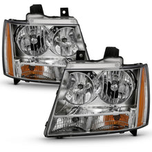 Load image into Gallery viewer, ANZO 2007-2014 Chevy TahOE Crystal Headlight Chrome Amber(OE) 111475