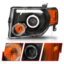 Load image into Gallery viewer, Anzo 2008-2012 Ford Escape Projector Headlights w/ Halo Black