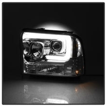 Load image into Gallery viewer, Spyder 05-07 Ford F250/350/450 SD Ver 2 Proj Headlights - Light Bar DRL - Black PRO-YD-FS05V2-LB-C 5084682