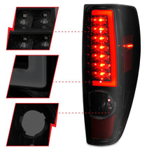 Load image into Gallery viewer, ANZO 2004-2012 Chevrolet Colorado/ GMC Canyon LED Tail Lights w/ Light Bar Black Housing Smoke Lens 311383