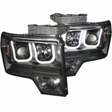 Load image into Gallery viewer, Anzo 2009-2014 Ford F-150 Projector Headlights w/ U-Bar Black