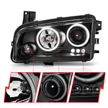 Load image into Gallery viewer, Anzo 2006-2010 Dodge Charger Projector Headlights w/ Halo Chrome (CCFL)