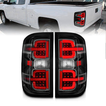 Load image into Gallery viewer, ANZO 15-19 Chevy Silverado 2500HD/3500HD (Halgn Only) LED Tail Lights w/Black Light Bar &amp; Clear Lens 311425