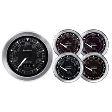 Load image into Gallery viewer, Autometer Chrono 3-3/8in &amp; 2-1/16in Electronic Speedometer Gauge Kit - 5 Piece 8100