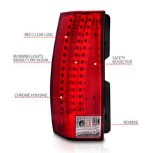 Load image into Gallery viewer, Anzo 2007-2014 Chevrolet Suburban LED Taillights Red/Clear - Escalade Look