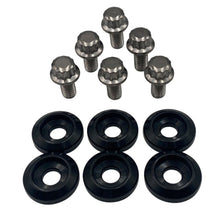 Load image into Gallery viewer, BLOX Racing New Fender Washers Kit M6 12pt - 6pc Large Diameter Black BXAC-00311-BK
