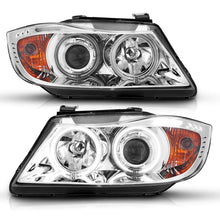 Load image into Gallery viewer, Anzo 2006-2008 BMW 3 Series E90-E91 Projector Headlights w/ Halo w/ LED Bar