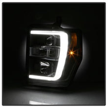Load image into Gallery viewer, Spyder 08-10 Ford F-250 Projector Headlights V2 - Light Bar DRL LED - Black PRO-YD-FS08V2-LB-BK 5084477