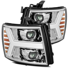 Load image into Gallery viewer, AlphaRex 07-13 Chevy 1500 LUXX LED Proj Headlights Plank Design Chrome w/ Activ Light/Seq Signal/DRL 880222 *Discontinued