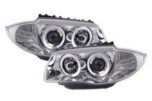 Load image into Gallery viewer, BMW 1-series E81 E82 E87 E88 Chrome Angel Eyes Headlight Set (2004 to 2011)