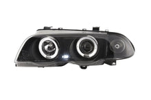 Load image into Gallery viewer, BMW 3-series E46 Sedan/Touring Black Angel Eyes Headlight Set (1998-2001)