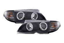 Load image into Gallery viewer, BMW 3-series E46 Sedan/Touring Black Angel Eyes Headlight Set (2002-2005)