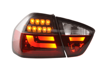 Load image into Gallery viewer, BMW 3-Series E90 Sedan Red/Black LED Taillights (2005-2008)