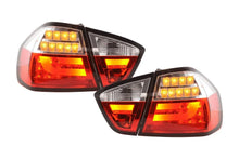 Load image into Gallery viewer, BMW 3-Series E90 Sedan Red/Clear LED Bar Taillights (2005-2008)
