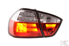 Load image into Gallery viewer, BMW 3-Series E90 Sedan Red/Clear LED Bar Taillights (2005-2008)