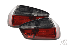 Load image into Gallery viewer, BMW 3-Series E90 Sedan Red/Smoked LED Bar Taillights (2005-2008)