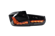 Load image into Gallery viewer, BMW 3 Series F30 F35 F80 Black Dragon Scale LED Tail Lights (2012-2019)