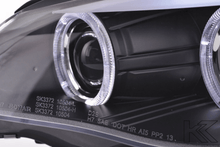 Load image into Gallery viewer, BMW 5-series E60 E61 Black Angel Eyes Headlight Set (2003-2007)
