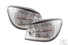Load image into Gallery viewer, BMW 5-series E60 Sedan Chrome Clear LED Taillights Set (2007-2009)