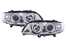Load image into Gallery viewer, BMW X5 E53 Chrome Angel Eyes LED Headlight Set (1998-2002)
