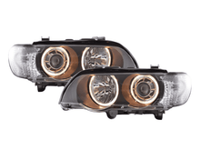 Load image into Gallery viewer, BMW X5 (Type E53) Black OE+ Angel Eyes Headlights - (2000-2003)