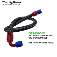 Load image into Gallery viewer, Black Fuel Hose Oil Fuel Gas Line AN6-AN8-AN10 Nylon Braided / BUILD YOUR OWN