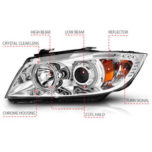 Load image into Gallery viewer, Anzo 2006-2008 BMW 3 Series E90-E91 Projector Headlights w/ Halo w/ LED Bar