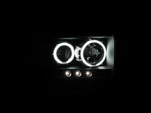 Load image into Gallery viewer, Anzo 2005-2007 Ford Excursion Projector Headlights w/ Halo Black w/ LED Str