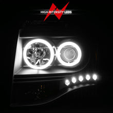 Load image into Gallery viewer, Anzo 2007-2014 Ford Expedition Projector Headlights w/ Halo Black