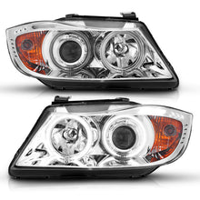 Load image into Gallery viewer, Anzo 2006-2008 BMW 3 Series E90-E91 Projector Headlights w/ Halo w/ LED Bar