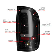 Load image into Gallery viewer, ANZO 1995-2000 Toyota Tacoma LED Taillights Black Housing Smoke Lens (Pair) 311354