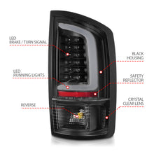 Load image into Gallery viewer, ANZO 2002-2006 Dodge  Ram 1500 LED Tail Lights w/ Light Bar Black Housing Clear Lens 311368