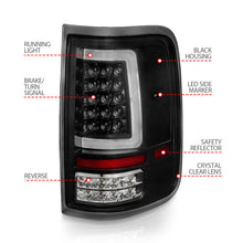 Load image into Gallery viewer, ANZO 2004-2006 Ford F-150 LED Tail Lights w/ Light Bar Black Housing Clear Lens 311342