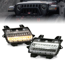 Load image into Gallery viewer, ANZO 18-19 Jeep Wrangler JL Halogen Chrome Clear w/ Sequential Signal 511083