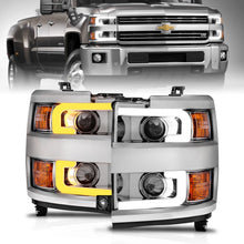 Load image into Gallery viewer, Anzo Projector Headlights 15-17 Chevrolet Silverado 2500HD / 3500HD Chrome